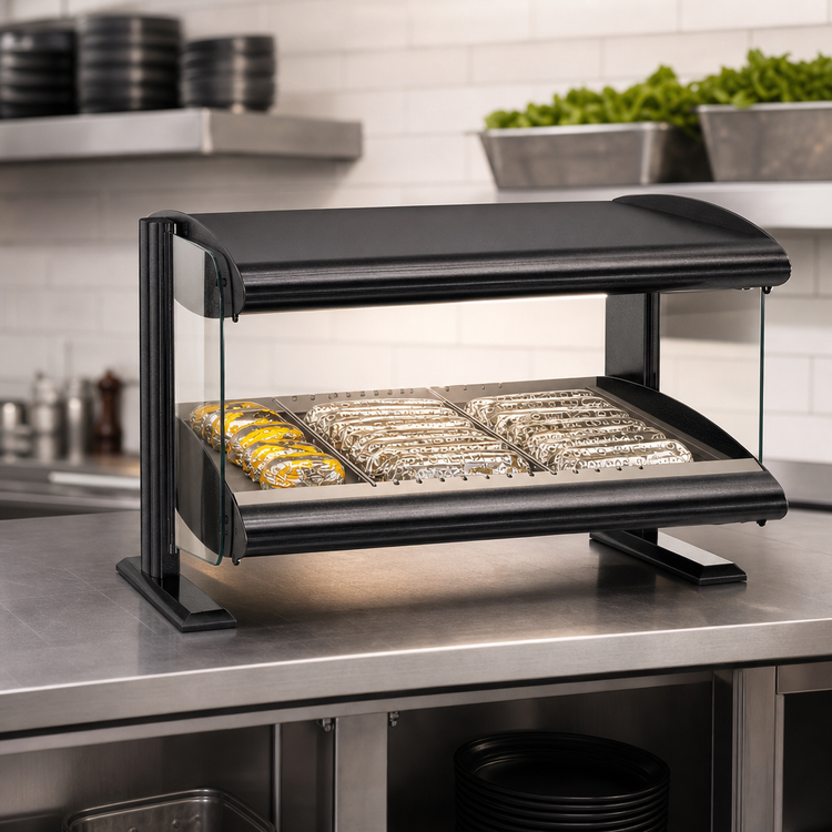 Product image #3 for Hatco HXMH-42 Horizontal Heated Merchandiser with LED Lighting, 42-Inch Countertop Hot Food Display