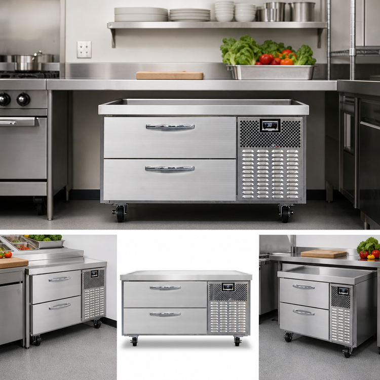 Product image #3 for Continental Refrigerator D48GN One-Section Refrigerated Griddle Stand with 2 Drawers
