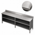 Thumbnail image #3 for John Boos Open Front Enclosed Base Work Table, 108 x 24 Inch, 16-Gauge Stainless Steel Top, 5-Inch Backsplash