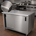 Thumbnail image #3 for Advance Tabco Special Value Economy Enclosed Work Table with Sliding Doors, 84 x 24, 16-Gauge 304 Stainless Steel Top