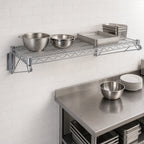 Thumbnail image #3 for Quantum WDWB1272C Wall-Mount Cantilever Wire Shelf, 72 x 12 Inch, Chrome