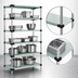 Thumbnail image #3 for Quantum Stationary Solid Shelving Starter Kit, 24W x 21D x 74H, 5 Solid Shelves, 304 Stainless Steel