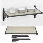 Thumbnail image #3 for Cambro Camshelving® Elevation EWSSK2142S580 Solid Wall-Mounted Shelf Kit, 21 x 42 in, Brushed Graphite