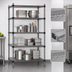 Thumbnail image #3 for Valu-Master Quad-Adjust 4-Tier Stationary Wire Shelving Starter Unit, 36 x 24 x 74 Inches, Pewter Gray Epoxy
