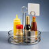 Thumbnail image #3 for Birdnest Round Wire Condiment Rack with Center Handle and Table Number Slot