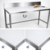 Thumbnail image #3 for John Boos 84-Inch x 30-Inch Poly Top Trimming Table with Reversible 3/4-Inch Top and 6-Inch Backsplash