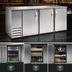 Thumbnail image #3 for Beverage-Air Three-Section Solid Door Self-Contained Back Bar Refrigerator, 78-Inch, 26.1 Cu. Ft.
