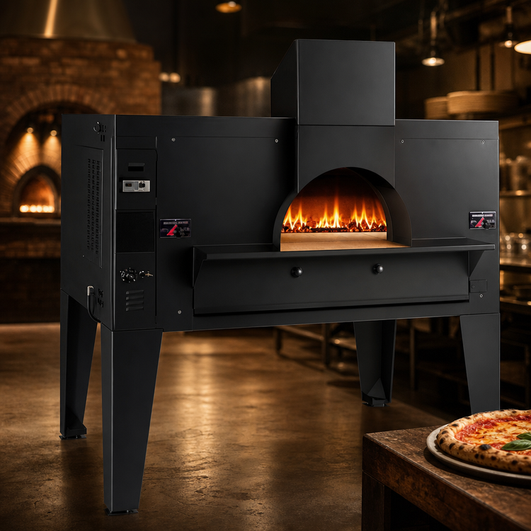 Product image #3 for Bakers Pride IL Forno Classico FC-616 Single Deck Gas Pizza Oven with 60 x 36-Inch Cordierite Deck and Black Powder Coated Exterior