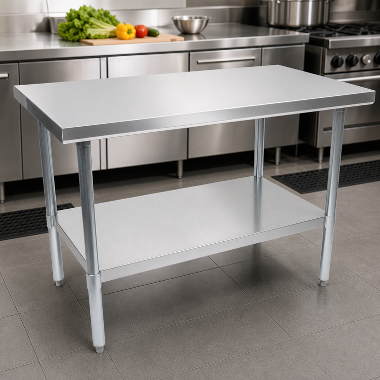 Product image #3 for John Boos Stallion Economy Stainless Steel Work Table with Adjustable Undershelf, 48 x 18 Inches