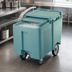Thumbnail image #4 for Cambro SlidingLid Mobile Ice Caddy, 125 lb Capacity, Slate Blue