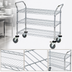Thumbnail image #3 for Quantum Chrome-Plated 3-Shelf Utility Bus Cart, 42 x 24 x 37-1/2 Inches