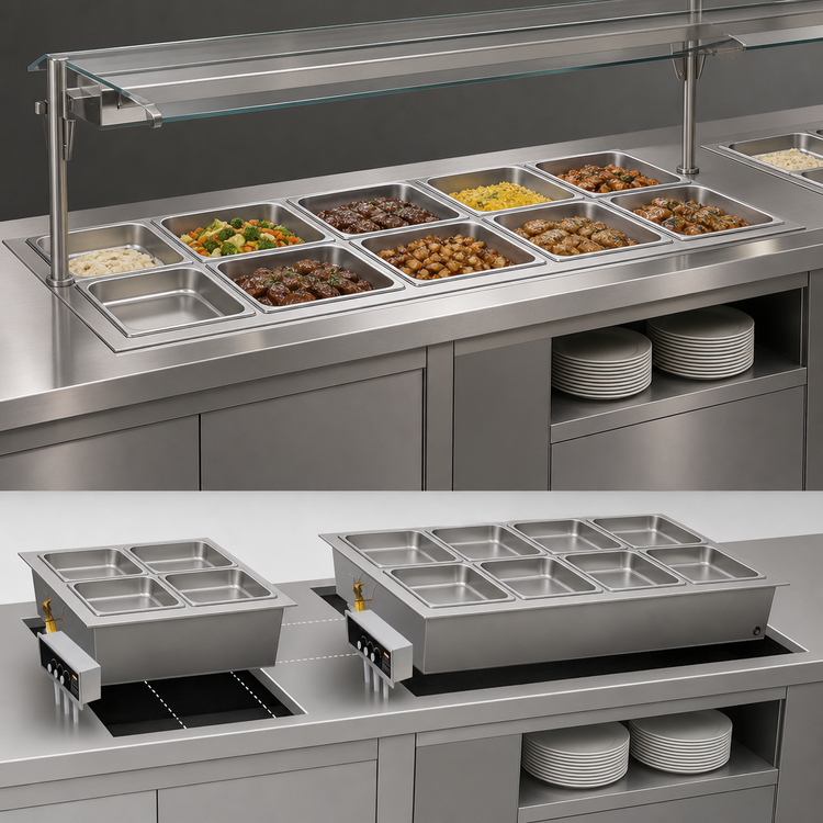 Product image #3 for Hatco Drop-In Insulated Modular/Ganged Hot Well with Auto-Fill, 5 Full-Size Pan Capacity, 4.5 kW