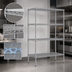 Thumbnail image #3 for Eagle Group 4-Tier Starter Wire Shelving Unit, 36 Inches W x 18 Inches D x 63 Inches H, Stainless Steel Finish