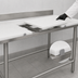 Thumbnail image #3 for Eagle Group 120 Inch x 30 Inch Poly Top Cutting Table with 4-1/2 Inch Backsplash