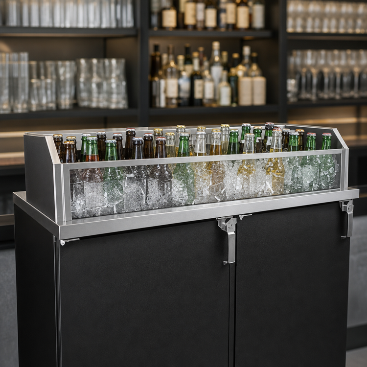 Product image #3 for Glastender GDU-24X24 Back Bar Bottled Beverage Glass Ice Display Unit, 24-Inch Wide x 24-Inch Deep x 9-Inch High