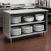 Thumbnail image #3 for Eagle Group Spec-Master Open Front Plate Cabinet with Stainless Steel Top and Fixed Shelf, 72 W x 18 D Inches