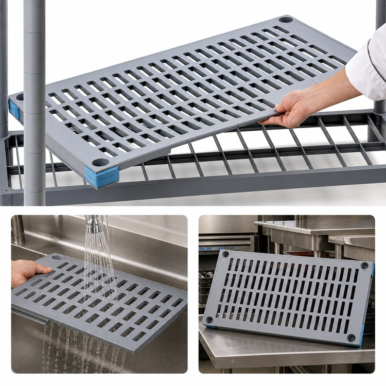 Product image #3 for Quantum Millenia 54 Inch x 24 Inch Vented Polymer Shelf