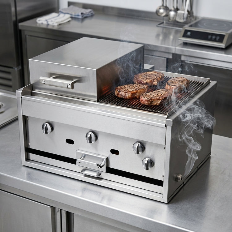 Product image #2 for Titan KC-36-RAD 36" Countertop Gas Chitwood Smoke Broiler