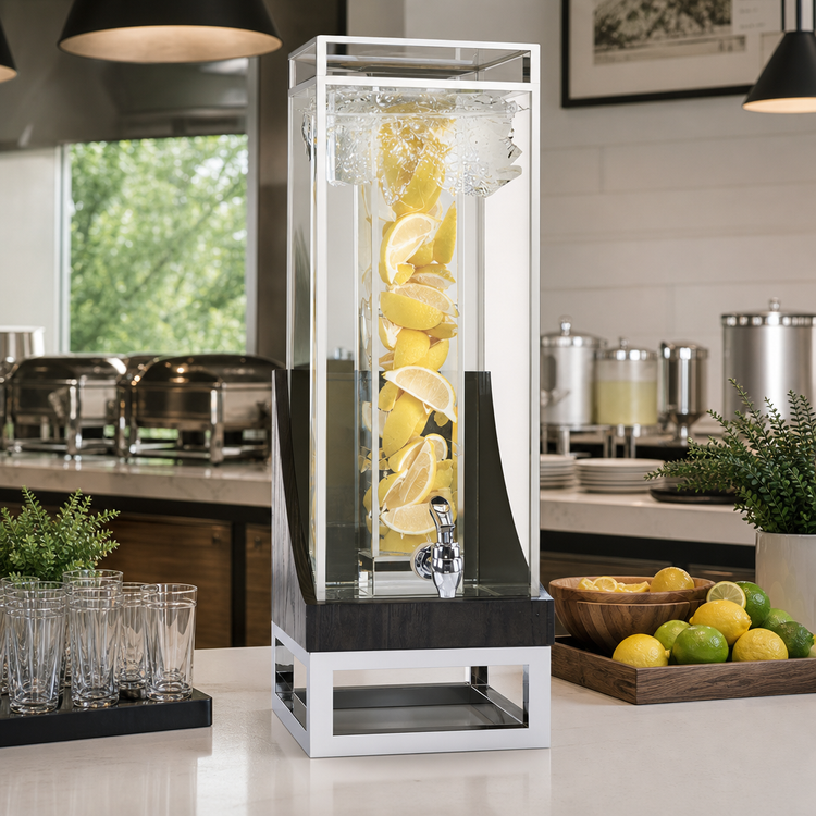 Product image #3 for Cinderwood 3-Gallon Square Beverage Dispenser with Infusion Chamber and Drip Tray