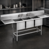Thumbnail image #3 for Spec-Master FN Series Three-Compartment Commercial Sink, 81-Inch W x 31-Inch D, 14 Gauge Stainless Steel, 24 x 24 x 14 Inch Bowls