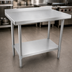 Thumbnail image #3 for BK Resources 60-Inch x 18-Inch Stainless Steel Work Table with 1-1/2-Inch Rear Riser and Adjustable Undershelf