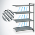 Thumbnail image #3 for Cambro Camshelving® Basics Plus 4-Tier Add-On Polymer Shelving Unit, 36 Inches x 24 Inches x 72 Inches, Brushed Graphite