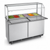 Thumbnail image #3 for KoolMore 60-Inch 2-Door Commercial Refrigerated Prep Table with Sneeze Guard and Buffet Slide