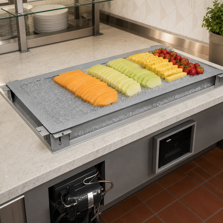 Product image #3 for Hatco 36-Inch Built-In Flush Top Simulated Stone Remote Refrigerated Shelf