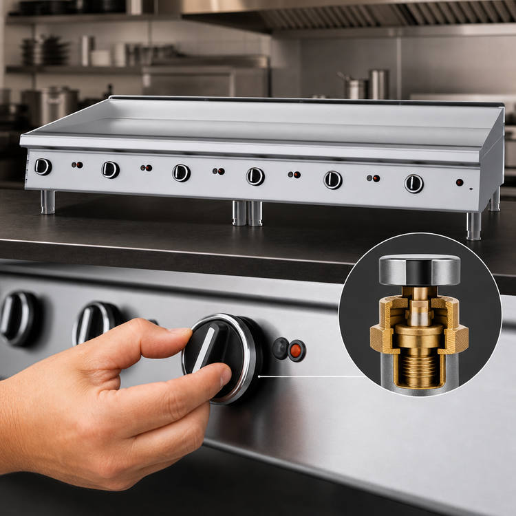 Product image #3 for Signature by Garland 72-Inch Heavy-Duty Manual Gas Countertop Griddle with 1-Inch Smooth Steel Plate