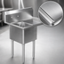 Thumbnail image #3 for Serv-Ware Economy Series 1-Compartment Sink with 24-Inch Right Drainboard, 18-Gauge 304 Stainless Steel, 44-1/2 in. W x 29-1/2 in. D x 45-1/2 in. H