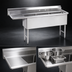 Thumbnail image #3 for Advance Tabco 3-Compartment Fabricated Sink with 24-Inch Left Drainboard, 15 x 24 x 14-Inch Bowls, 14 Gauge 304 Stainless Steel