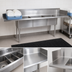 Thumbnail image #3 for BK Resources Right-to-Left 3-Compartment Soiled Dish Table and Sink, 100 x 30-1/2 x 44 Inches, 304 Stainless Steel