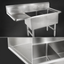 Thumbnail image #3 for John Boos B-Series 2-Compartment Stainless Steel Sink with Left Drainboard, 16 Gauge, 54-3/16 Inch x 25-1/2 Inch