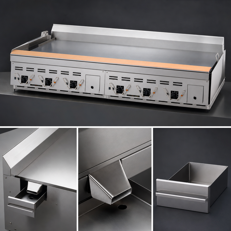 Product image #3 for Garland Master CG-36R Countertop Gas Rear Drain Production Griddle, 36 x 24-Inch Cooking Surface, 90,000 BTU