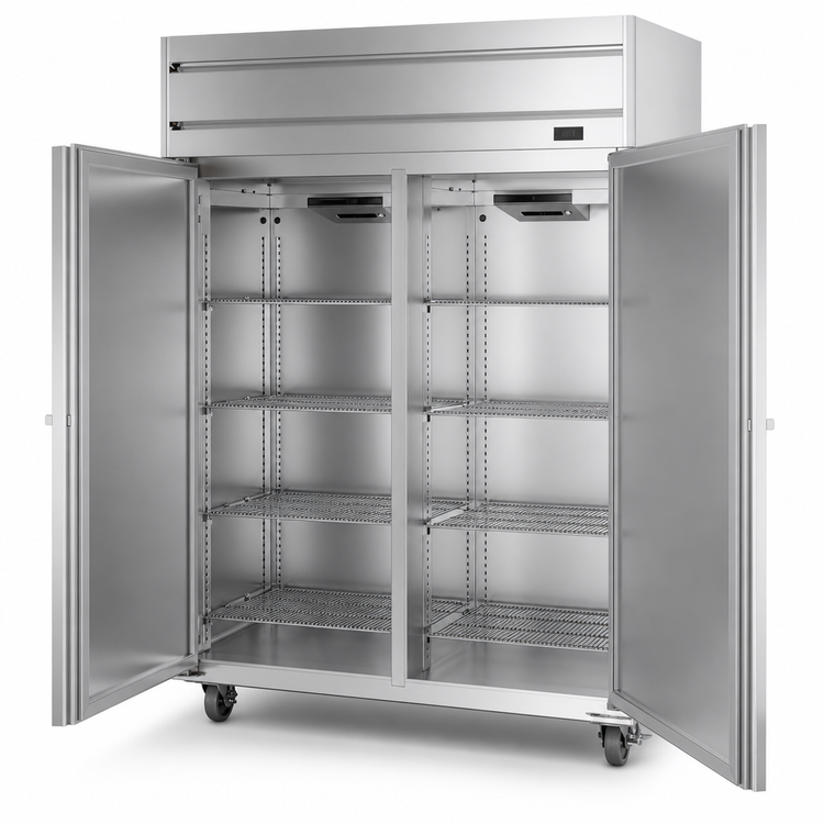 Product image #3 for Beverage-Air Horizon Series Two-Section Reach-In Warming Cabinet, 45.04 Cu. Ft., Stainless Steel, Full-Height Doors