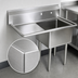 Thumbnail image #3 for John Boos E-Series 1-Compartment Sink with 18-Inch Left Drainboard, 16 x 20 x 12 Bowl