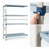 Thumbnail image #3 for MetroMax Q 24 x 24 x 63 Inch 4-Shelf Add-On Polymer Shelving Unit