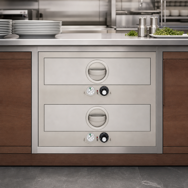 Product image #3 for Toastmaster 3B84AT72 Built-In Dual Drawer Food Warming Drawer with Thermostatic Controls