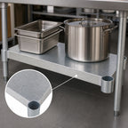 Thumbnail image #3 for BK Resources VTS-8424 Adjustable Galvanized Steel Undershelf for 84"W x 24"D Work Table