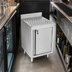 Thumbnail image #3 for John Boos Slim-Line Freestanding Underbar Storage Cabinet with Right-Hinged Locking Door, 18 x 18 x 32-1/2 Inches