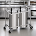 Thumbnail image #3 for Atlas Metal MOPD4H-5 4-Tube Heated Mobile Plate Dispenser for 5