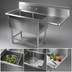 Thumbnail image #3 for John Boos Pro-Bowl 2-Compartment Stainless Steel Sink with 36-Inch Right Drainboard, 100-3/16 Inch Wide