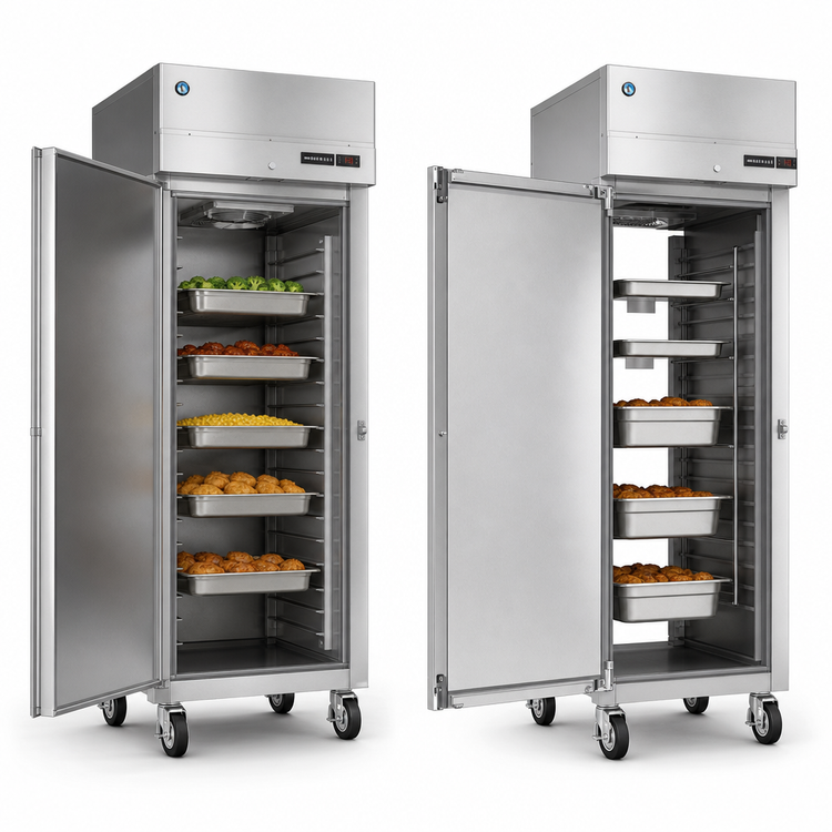 Product image #3 for Hoshizaki Steelheart One-Section Pass-Thru Heated Holding Cabinet with Half Stainless Steel Doors