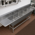 Thumbnail image #3 for John Boos Pro-Bowl 4-Compartment Sink with Dual 36-Inch Drainboards, 30 x 24 x 12 Inch Bowls, 14-Gauge Stainless Steel