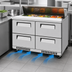 Thumbnail image #3 for Turbo Air Super Deluxe Two-Section Sandwich/Salad Prep Table with 4 Drawers, 48-1/4 Inch Wide