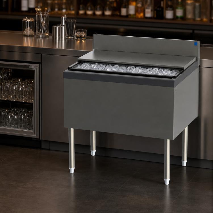 Product image #3 for Perlick Top Shelf TSF42IC Modular Full-Depth Underbar Ice Bin/Cocktail Unit, 42 Inch x 24 Inch, 125 lb Capacity
