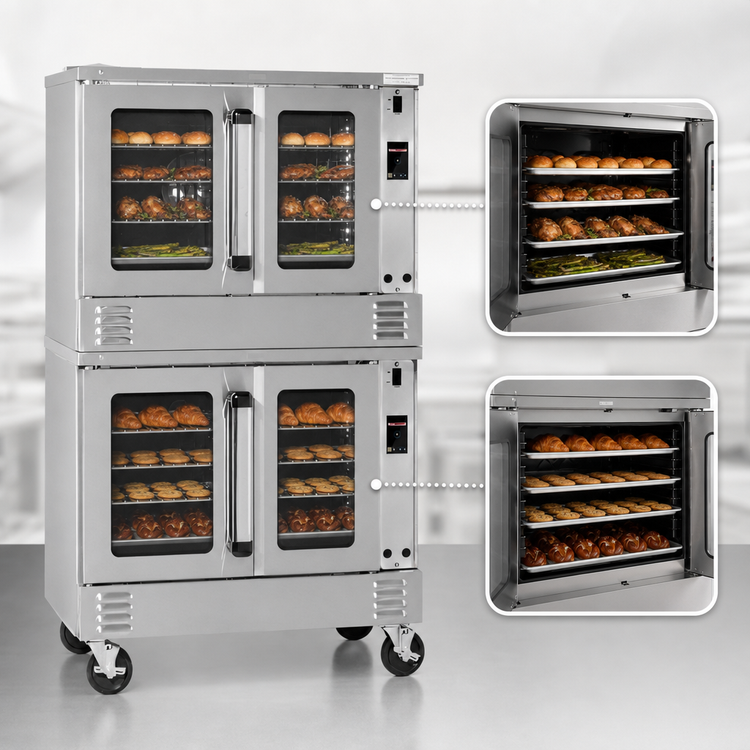 Product image #3 for Southbend Platinum PCE22S/TD Double Deck Full-Size Electric Convection Oven, Standard Depth, Touch Controls, Dependent Doors
