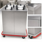 Thumbnail image #3 for Carter-Hoffmann (Middleby) EPD4S12 Mobile Enclosed 4-Silo Unheated Plate Dispenser Cart for 12-Inch Round Plates