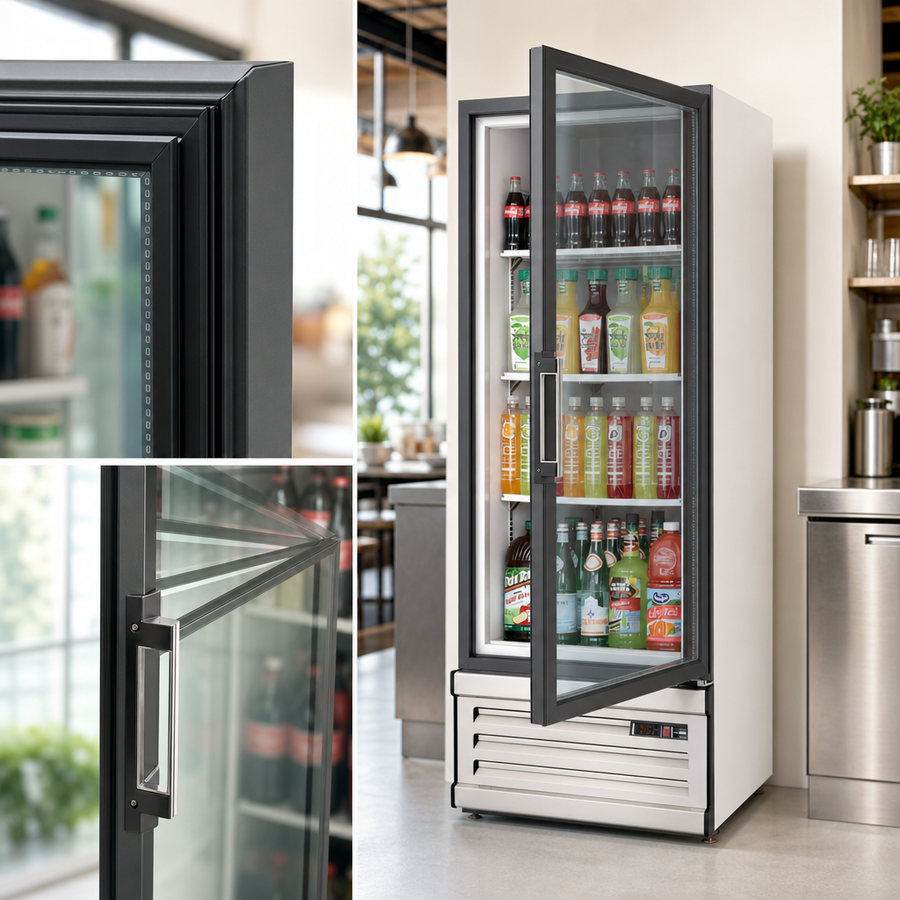 Double-Pane Self-Closing Glass Door