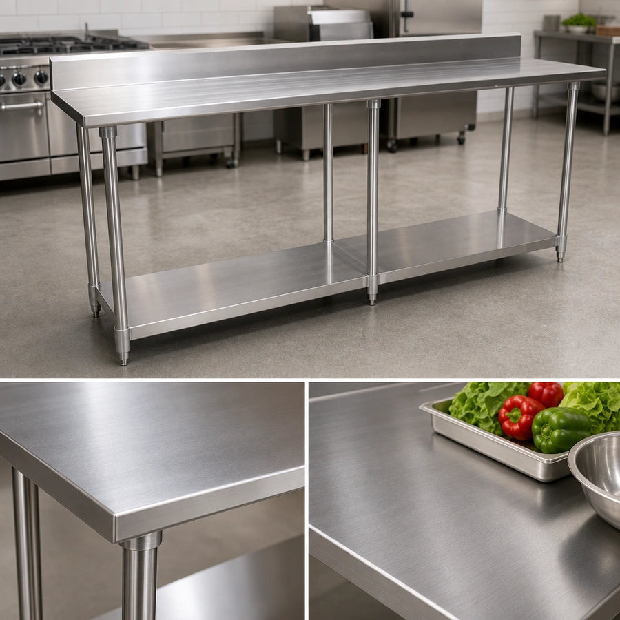 16-Gauge T-304 Stainless Steel Top